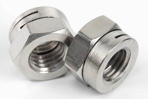 dual slotted self-locking hexagon nut
