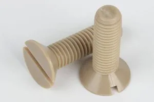 peek slotted countersunk screw