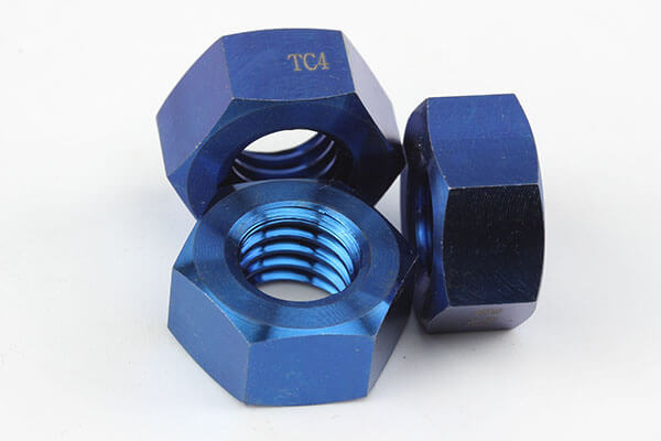 tc4 titanium alloy anodized hex nut tc4 titanium alloy anodized hex nut