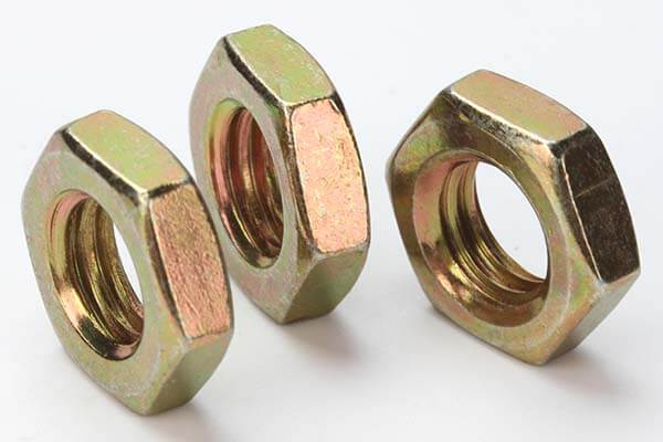 zinc plated thin hex nut