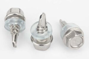 DIN 7504-K, ISO 15480, Self-Drilling Screws, Hex Washer Head, Sheet Metal Screws, Zinc Plated, EPDM Washer