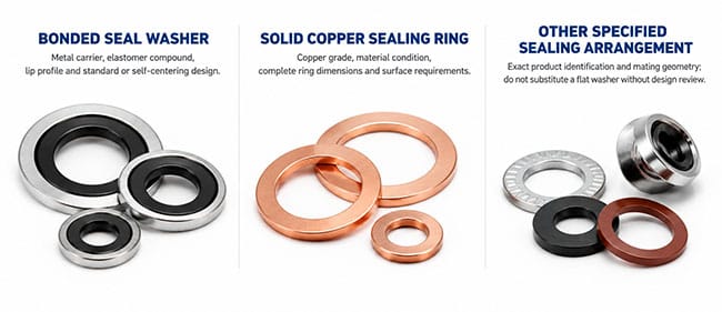 Sealing Washers for Hydraulic Fittings